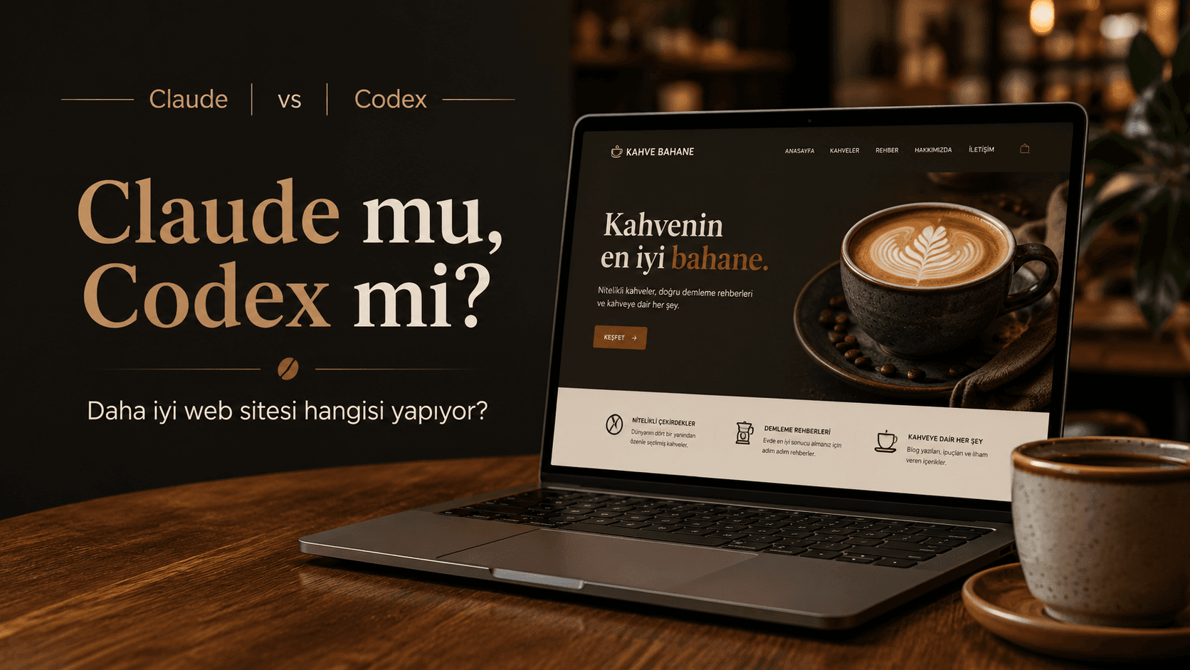Claude ve Codex ile web sitesi üretimi karşılaştırması